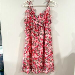 NWT Koko and Mason Nordstrom floral ruffle mini babydoll dress croquette